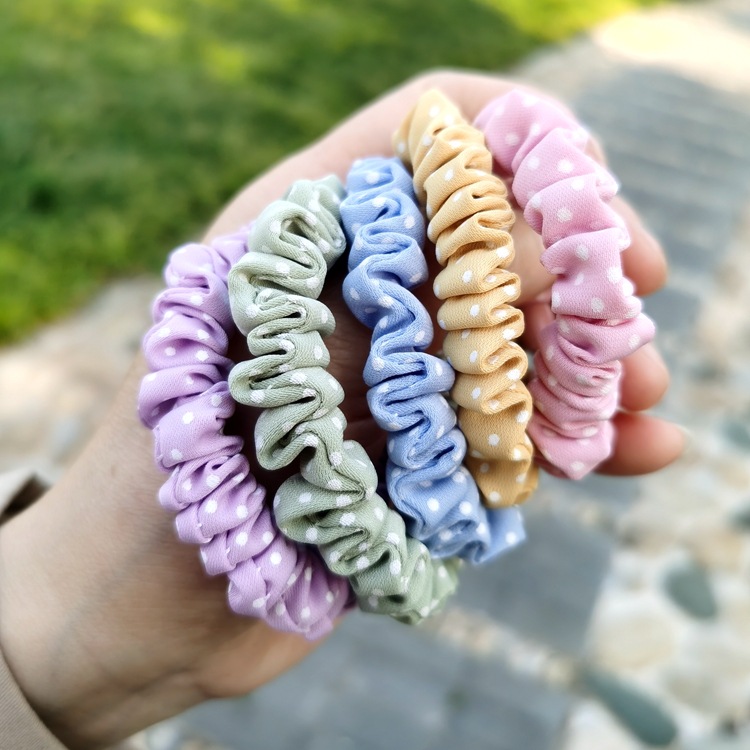 Spring new pattern Japan and South Korea Simplicity Wave girl Ball Hair rope spring Broth Tousheng