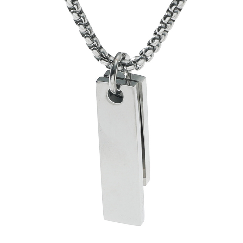 Fashion Glossy Titanium Steel Necklace Wholesale display picture 6