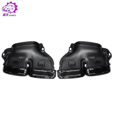 Suitable for Mercedes-Benz Amg E S Class E63 S63 W212 W222 Exhaust Tailpipe Muffler Tail Throat Modification (Car muffler) - a-pair-of-black-tail-throats