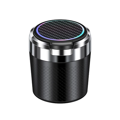 Car ashtray – Size with Lid - carbon-fiber-pattern-ashtray-short-style