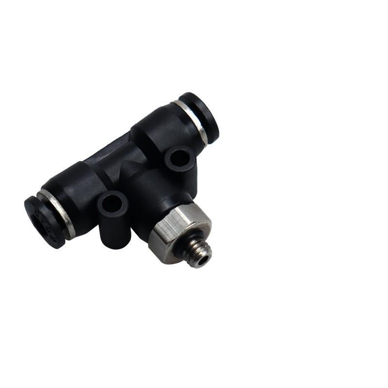 黑色气动接头PB4/6/8/10/12-02螺纹T型正三通接头气动元器件批发