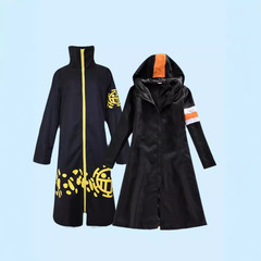 アニメワンピースCOS服アニメトラファールガロ二代三代黒ローブマント衣装