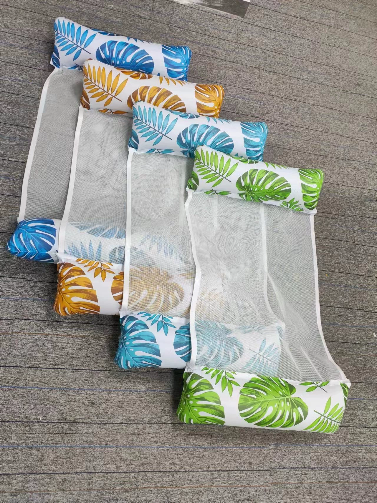 Вода ПВХ надувная сетка плавающая кровать складная спинка кресло гамак плавающий ряд полоса надувной плавающий ряд в наличии