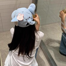 韩版小众可爱小飞象棒球帽子女创意卡通软顶百搭潮流鸭舌帽春夏季