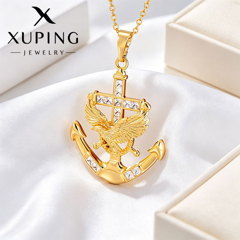 Xuping barco ancla Europa y los Estados Unidos colgante de águila voladora ligera de lujo gemas artificiales personalidad nicho de estilo para hombres y mujeres decoración