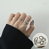 Retro one size fashionable brand ring hip-hop style, on index finger