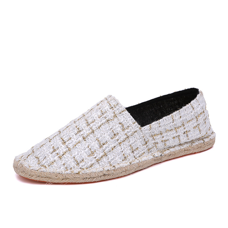 Men's Summer Flat Sandals Solid Color Linen Comfortable Canvas Shoes Women Breathable sneaker High Quality Linen Cloth Shoes