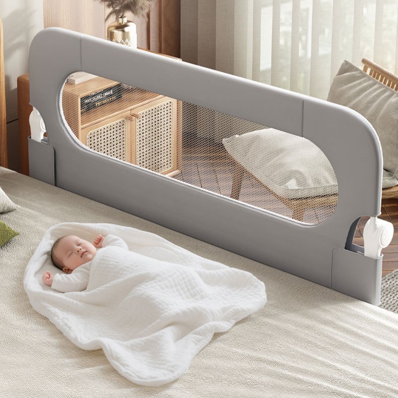 Bed Rail Baby Guardrail Infant Anti-Fall Bedside Barrier One-Sided Bed Rail Enclosure Children's Convenient Guardrail Side