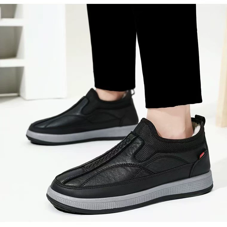 Зимние старые пекинские новые мужские хлопчатобумажные сапоги плюс бархат утолщение, теплая и папиная обувь