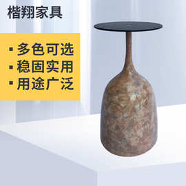 网红简约新款创意葫芦茶几奶茶店咖啡厅金属茶几底座餐厅现代简约