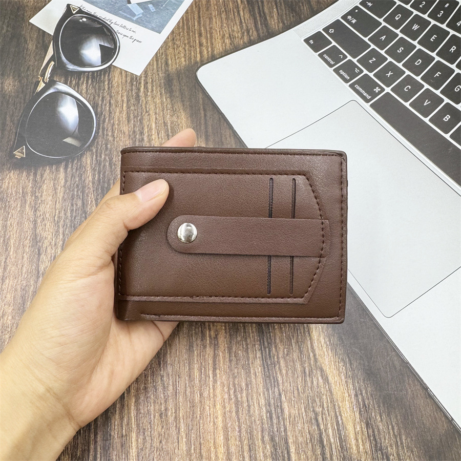 Portofel bărbătesc nou, portofel personalizat la modă, fără cataramă_voghion.com