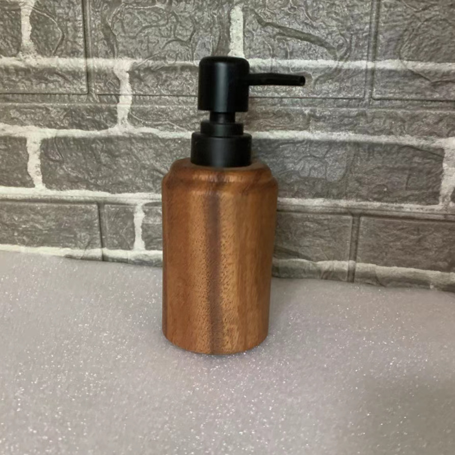 Wooden press-type hand sanitizer bottle, bathroom toiletries kit, special fragrance soap bottle for guesthouses and hotels