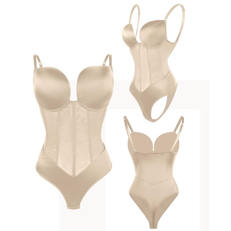 European and American Sling One-Piece Intimates Shapewear Tummy Control Corset Backless Shaping Bra Bodysuit Shaper