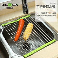 家庭用水槽は折りたたみ可能な水切り棚の皿洗い池に食器と箸の水切りを入れます。