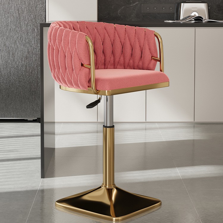 Silla de bar giratoria alta, silla de bar con envío gratuito, silla de bar de alta gama, delante, silla alta de moda, taburete de bar image 39