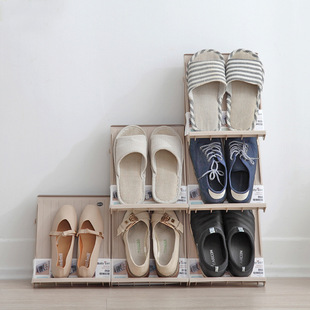 Single Independent Stackable Punch-Free Shoe Rack for Household Dormitory Door Simple Storage and Finishing Plastic Shoe Holder Creative