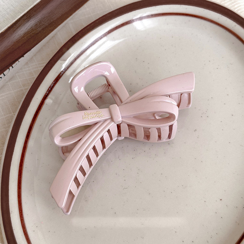 Panglică cu fundă mare pentru femei 2024 nou high-end Sense Back Head Clip elegant Shark Clip accesorii de păr_voghion.com
