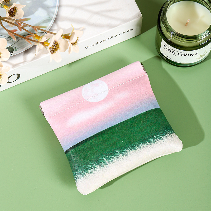 Pintura al por mayor creativa de estilo auriculares con cable bolsa de monedas bolsa de almacenamiento bolsa de bala bolsa de gafas portátil bolsa de almacenamiento