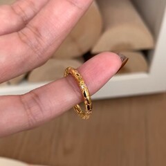 イタリア工芸中古風軽豪華風霊蛇素輪指輪高級感小衆指輪