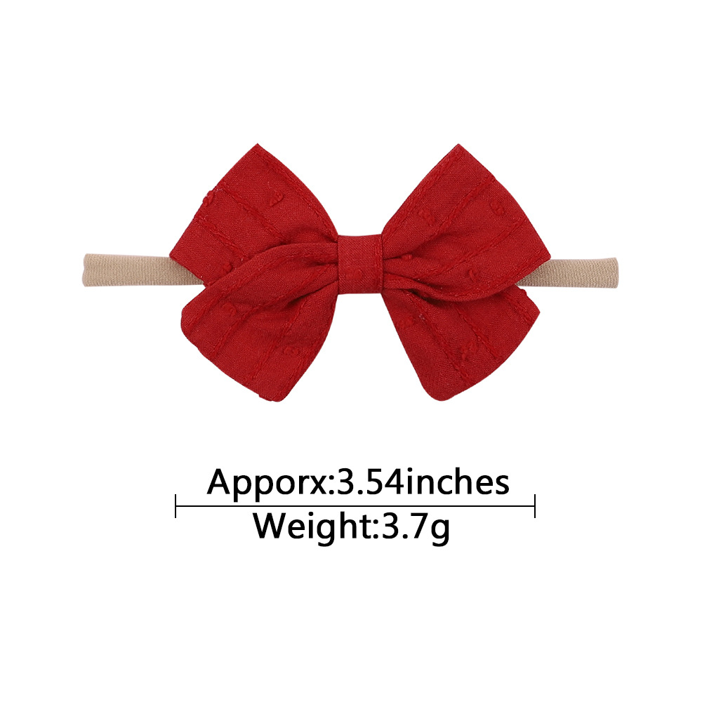 Nouveau bandeau Bowknot pour enfants Bandeau en nylon doux pour bb Accessoires pour cheveux de couleur bonbonpicture2