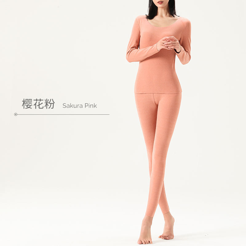 Primavera y otoño delgada calentamiento espontáneo de la ropa interior cálida sin marcas, ropa interior de primavera, pantalones de primavera, conjunto de pantalones de primavera