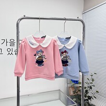 冬款女童加绒娃娃领韩版卫衣T0MW224T51K