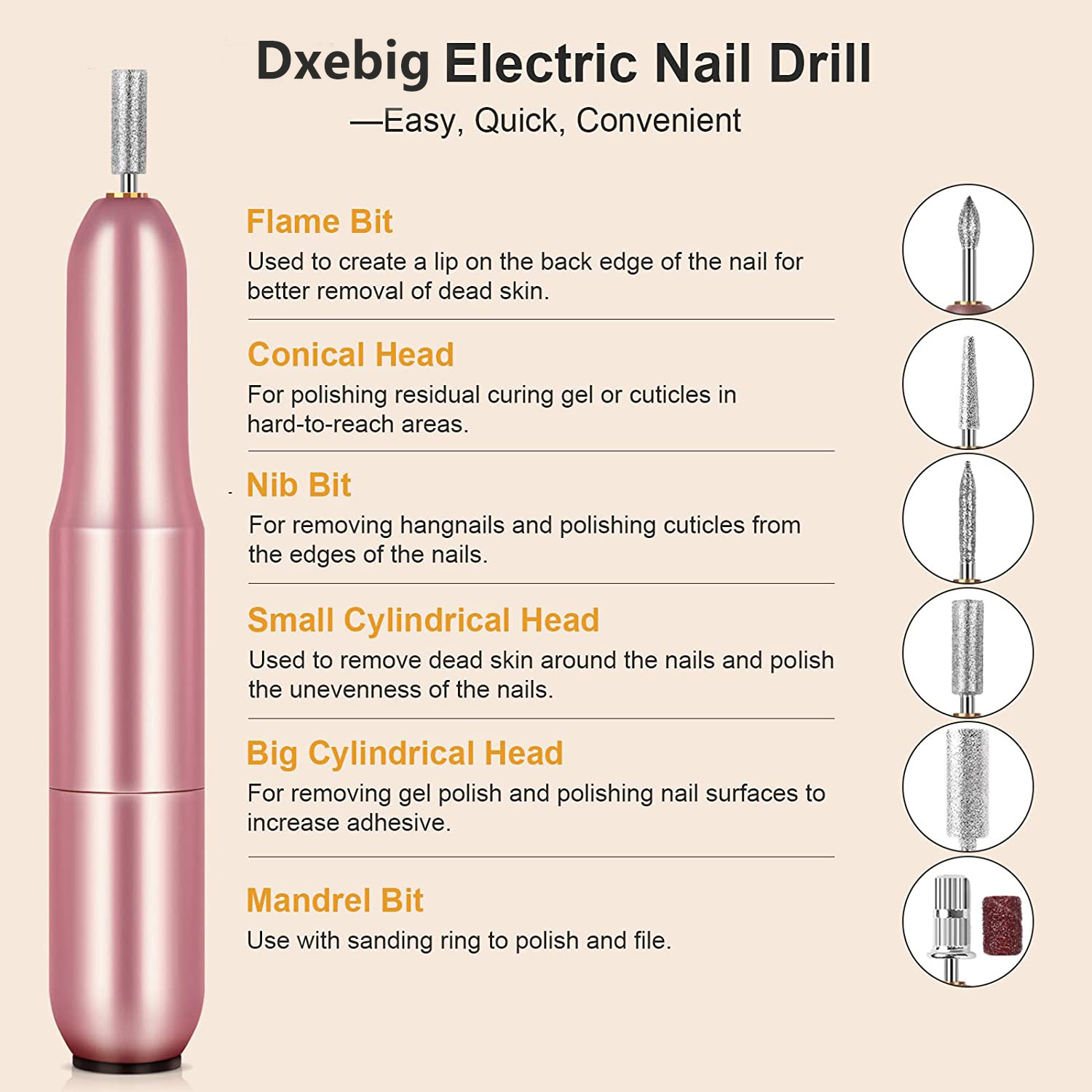 Nail Sanding Machine Professional Electric Machine Charging Small Portable Pen Nail Redressing Artifact for Nail Shops