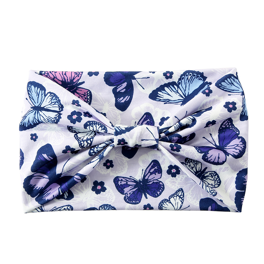 Women's Ethnic Style Butterfly Polyester Printing Bowknot Hair Band display picture 8