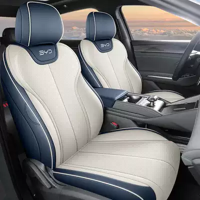 Modelə uyğun (Original) oturacaq örtükləri – Leather Four Seasons Seat Cushion - blue-beige-standard-edition-qin-ls-special-five-seater-full-package-for-the-front-row-half-package-for-the-rear-row