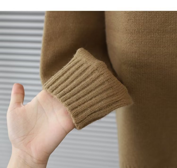 Men's Round Neck Sweater Casual Versatile Knit Pullover British_voghion.com