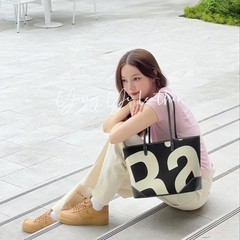泰国RALLY字母印花大容量托特包2025新款通勤百搭帆布ins单肩女包