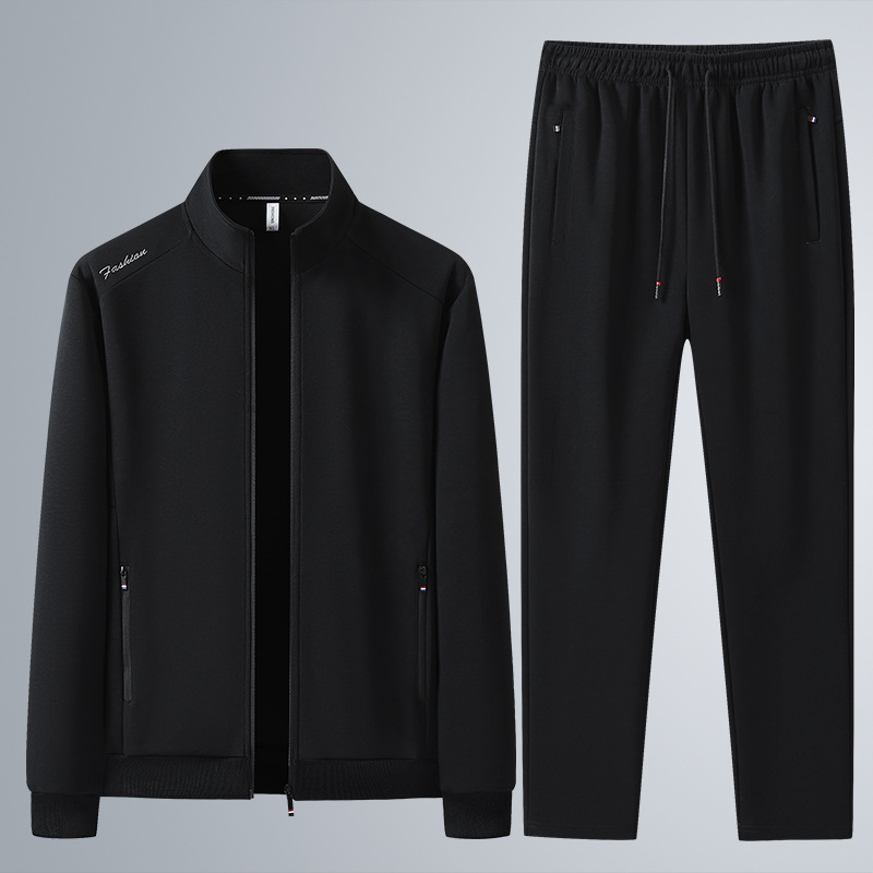 Transfronterizo de tamaño king para hombres de otoño trajes deportivos de tendencia masculinos sueltos y pantalones casuales de dos piezas