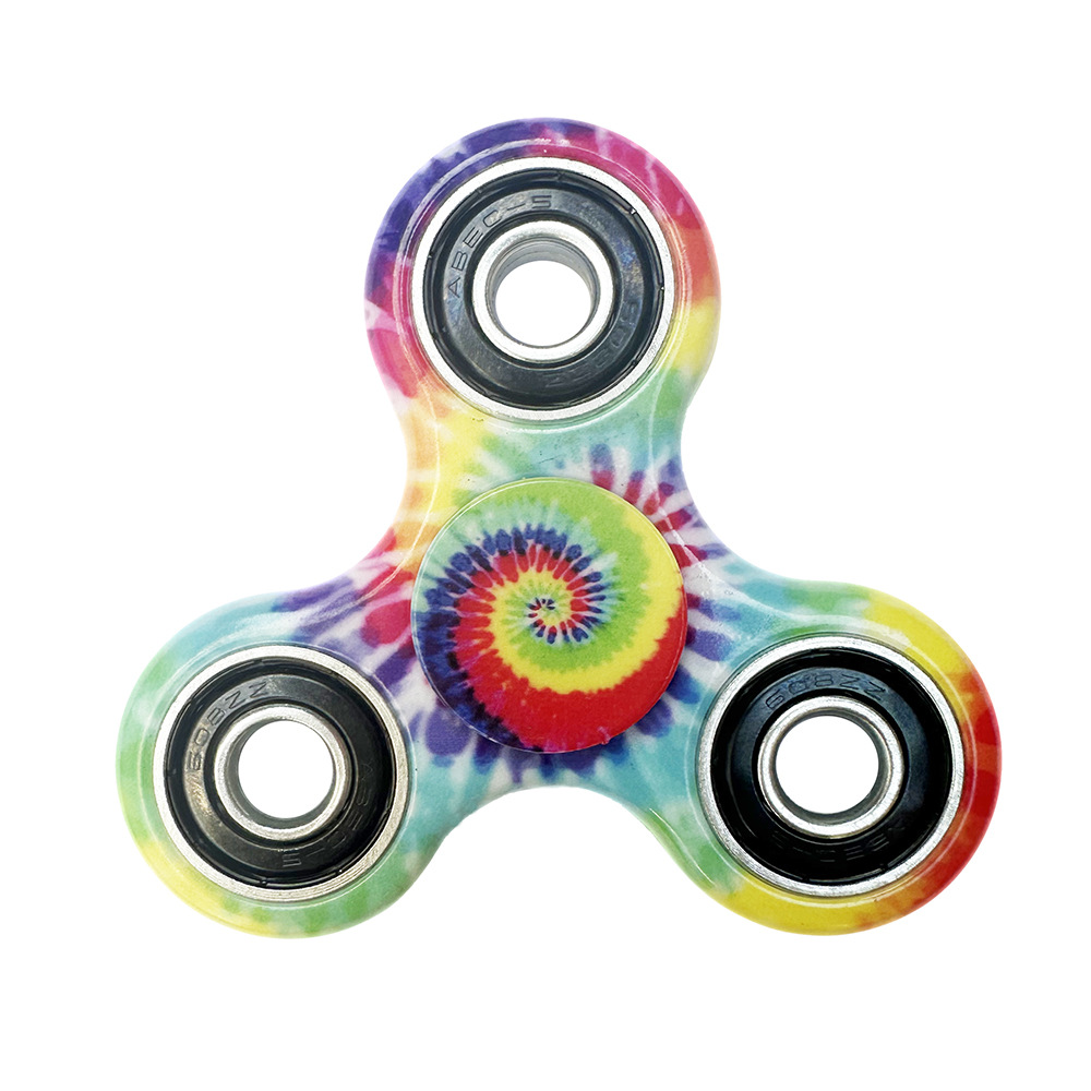 Giroscopio dedo metal tres hojas, galvanizado electroforesis, juguete exclusivo, producción fábrica directa.