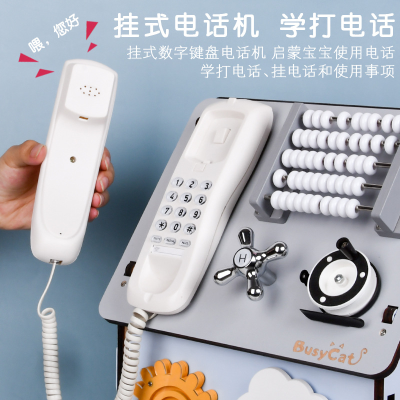 Nueva educación temprana para niños de madera Montessori ocupado Casa Montessori multifuncional entre padres e hijos juguetes educativos interactivos de madera