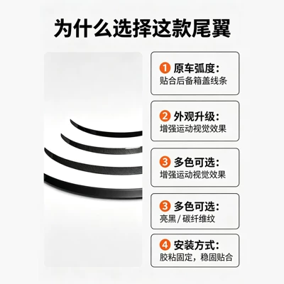 carbon fiber pattern thickened fixed – Fixed wind wing