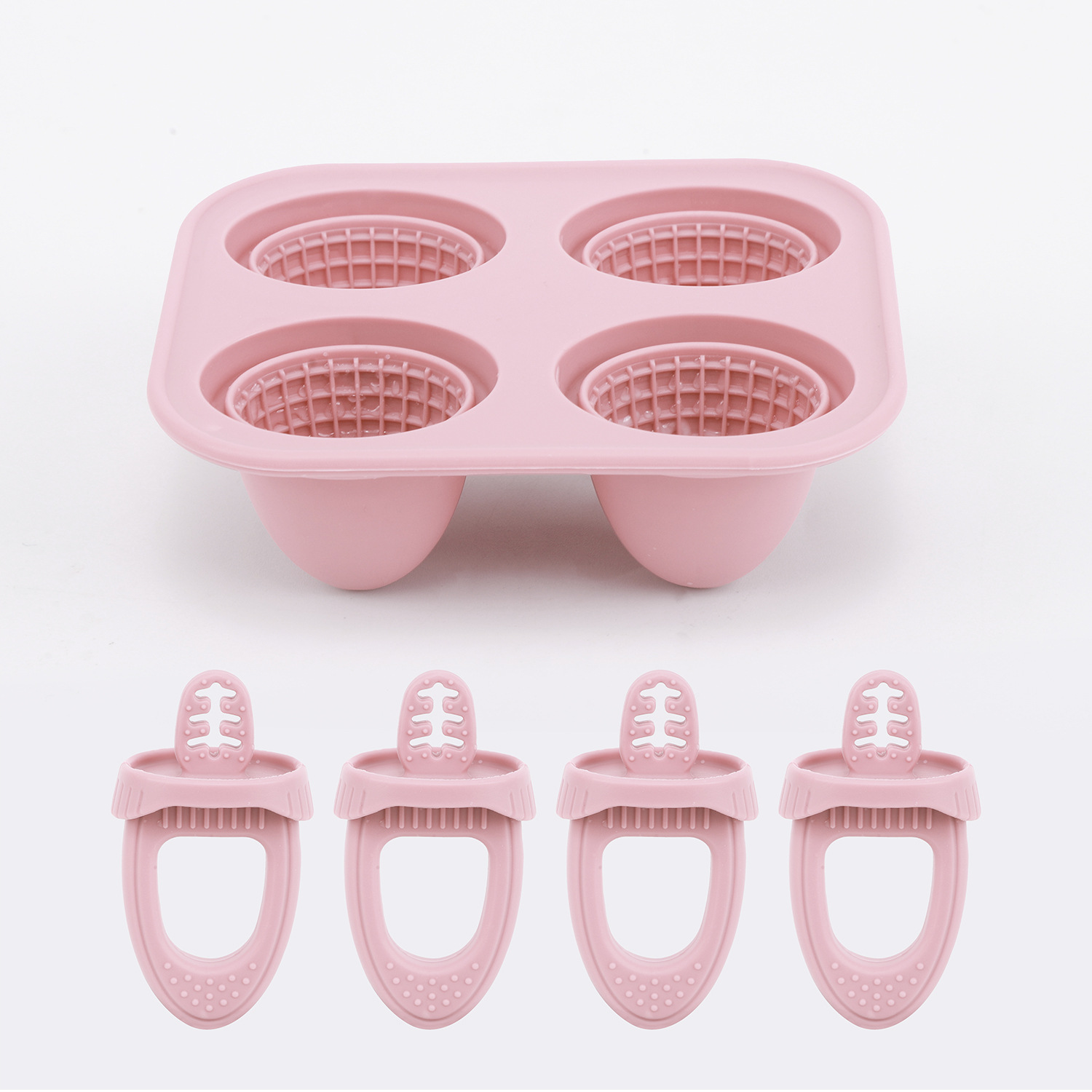 Molde de helado silicona de grado alimenticio hecha casera helados helados molinos de queso para bebés helados de dientes