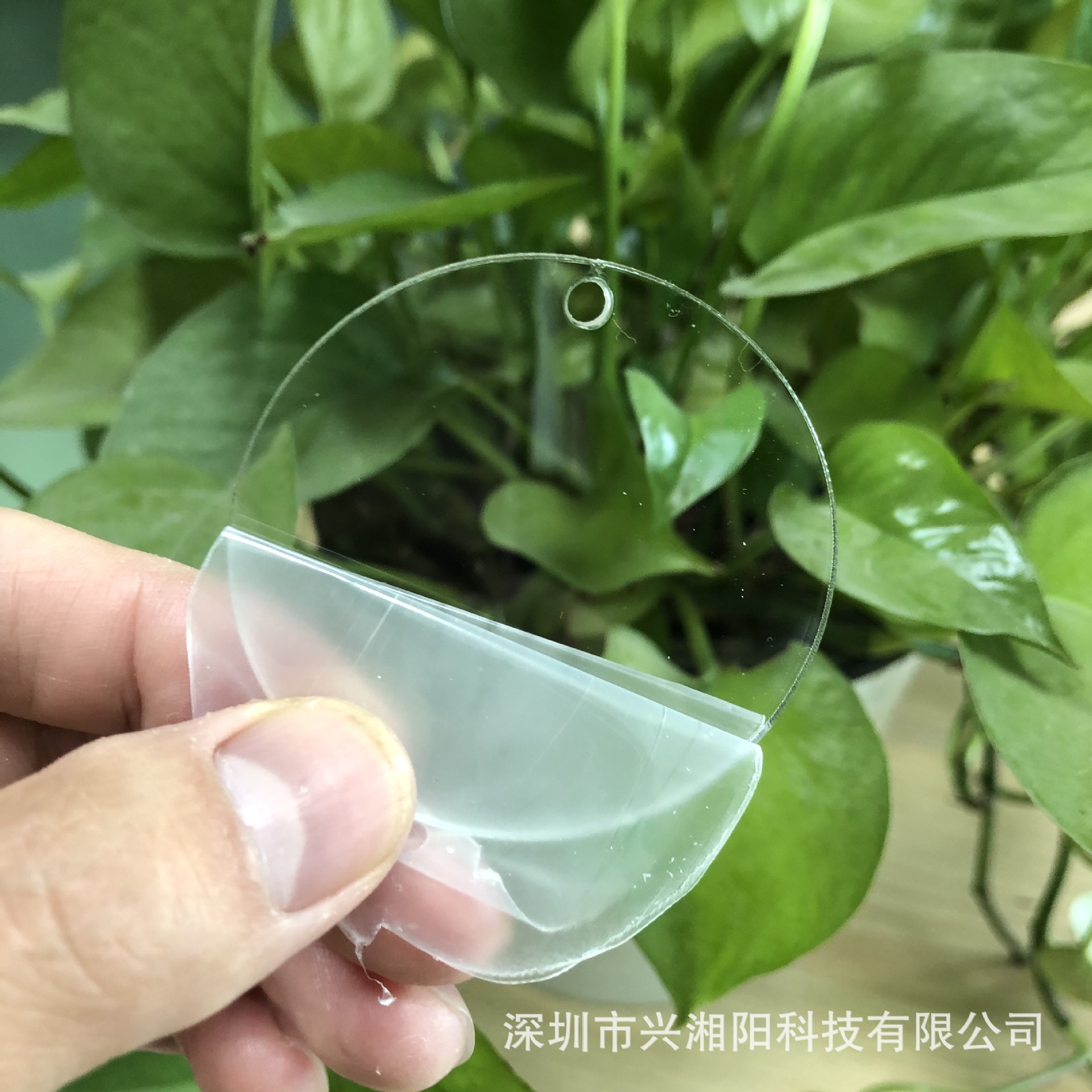 有机玻璃亚克力圆片 透明双膜带孔 PMMA激光切割各种形状