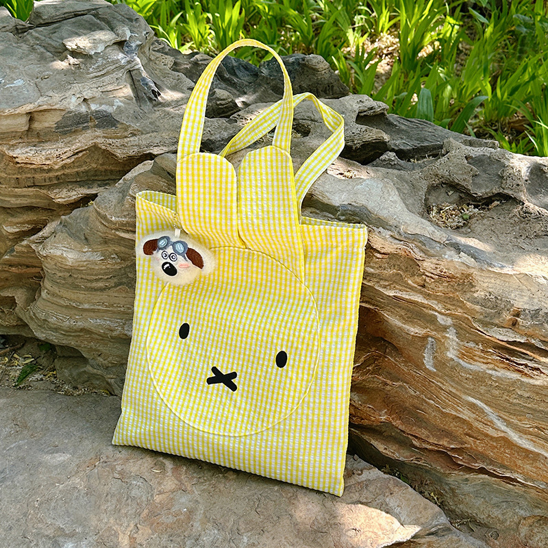 Miffy Canvas Bag Single Shoulder Crossbody Bag for Women, Simple and Versatile Commuter Handbag, Miffy Canvas Bag Cross-Border Trend