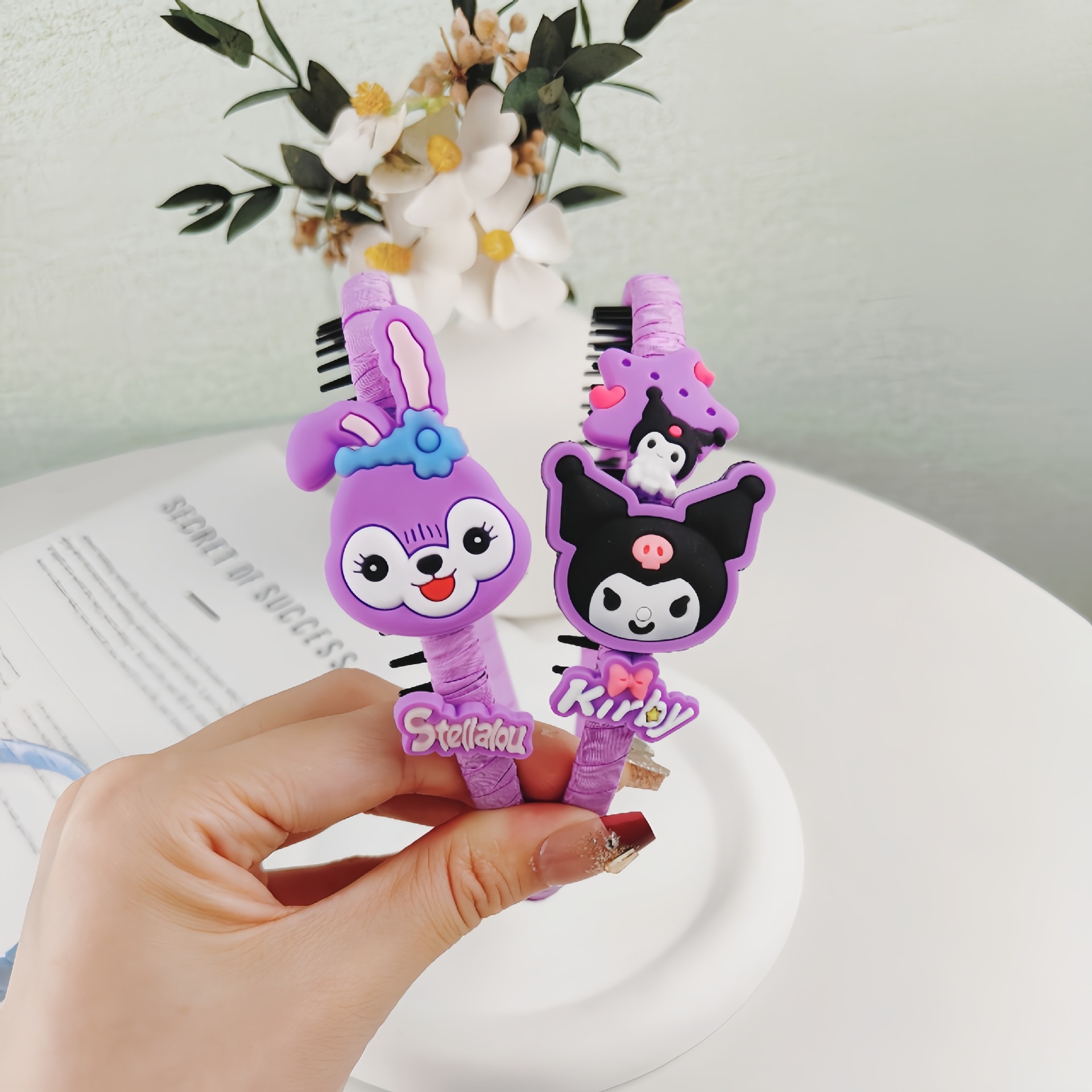 Niños bandas de cabello niñas cortadas acabado de cabello artefacto tarjeta de cabello niñas bandas de cabello dientes antideslizantes no tropezar cabello