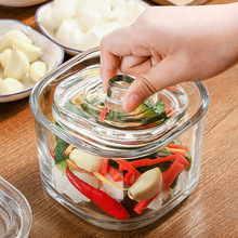 日本厨房泡菜坛子加厚玻璃密封罐家用腌菜缸瓶浅渍罐一夜渍腌宇宙