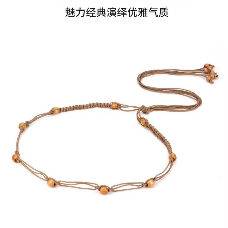 女款简约百搭细腰带打结绳子编织装饰配裙子绑带腰绳时尚韩版批发