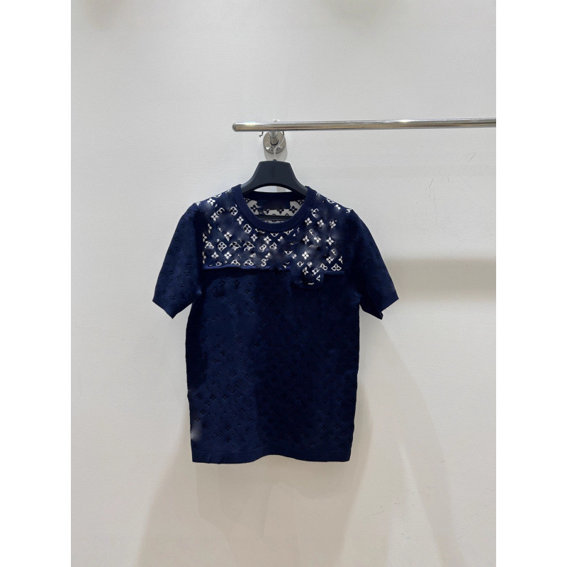 Nanyou Haute Couture 25 Autumn/Winter New Floral Embroidery Round Neck Short Sleeve Knit Sweater Directly from the Manufacturer Nanyou Haute Couture 25 Autumn/Winter New Floral Embroidery Round Neck Short Sleeve Knit Sweater Directly from the Manufacturer