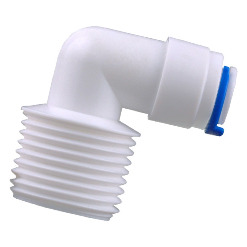 En stock al por mayor 4068 purificador de agua conector rápido 4 puntos dientes exteriores a su vez 3 puntos conector de codo de tubería