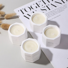 Marbled plaster candle fragrance natural smokeless handmade plant essential oil fragrance gift manufacturer hot selling wholesale