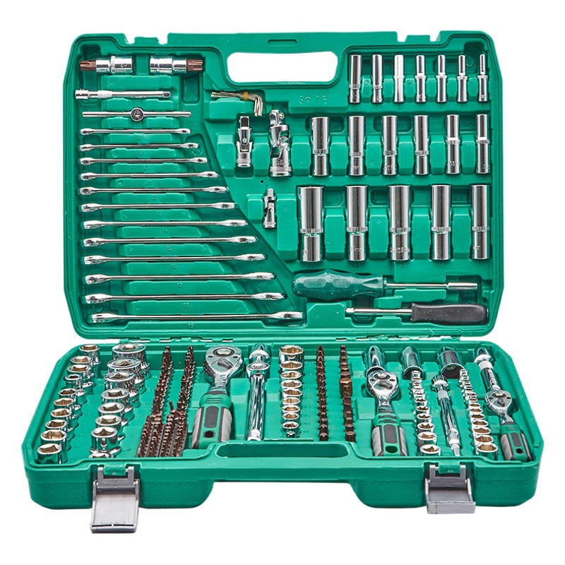 216-pieza trinquete llave traje coche reparación rápida Caja de Herramientas multifuncional motocicleta reparación combinación