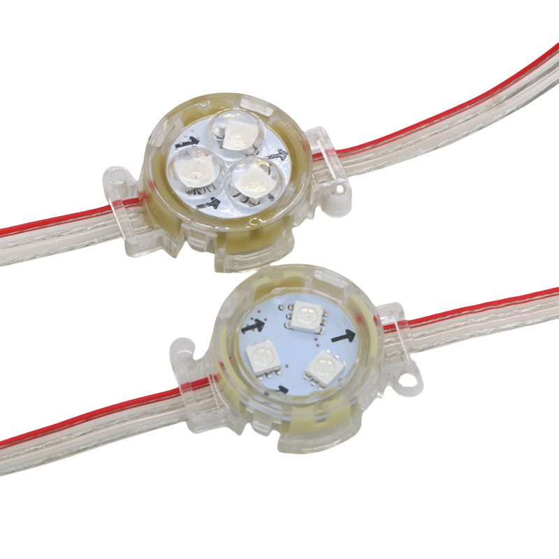 3 センチメートル点光源 LED フルカラーレース輪郭サイン照明温白色黄色光 RGB フルカラー防水ブレークポイント継続伝送|undefined