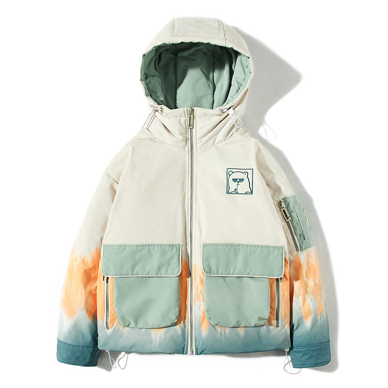 Couple Down Jacket Men's Short 2021 New Fashion Brand Winter Bear Loose Thickened Warm Jacket for Teenagers