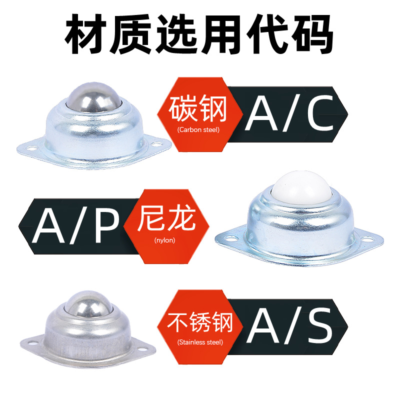 Bola universal [CY-25A] acero al carbono nylon Acero inoxidable WA-10000 dirección bola Ojo de toro rodamiento transportador