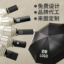 礼品批发折叠广告伞logo全自动遮阳防晒伞晴雨两用伞图案定制雨伞