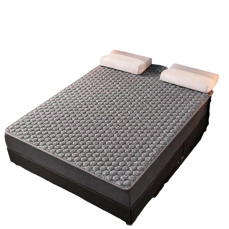 グラフェン保温マットレス 学生用遠赤外線自己発熱マットレス ニット滑り止めベッドパッド 温熱ブラックテクノロジー